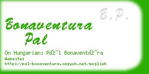 bonaventura pal business card